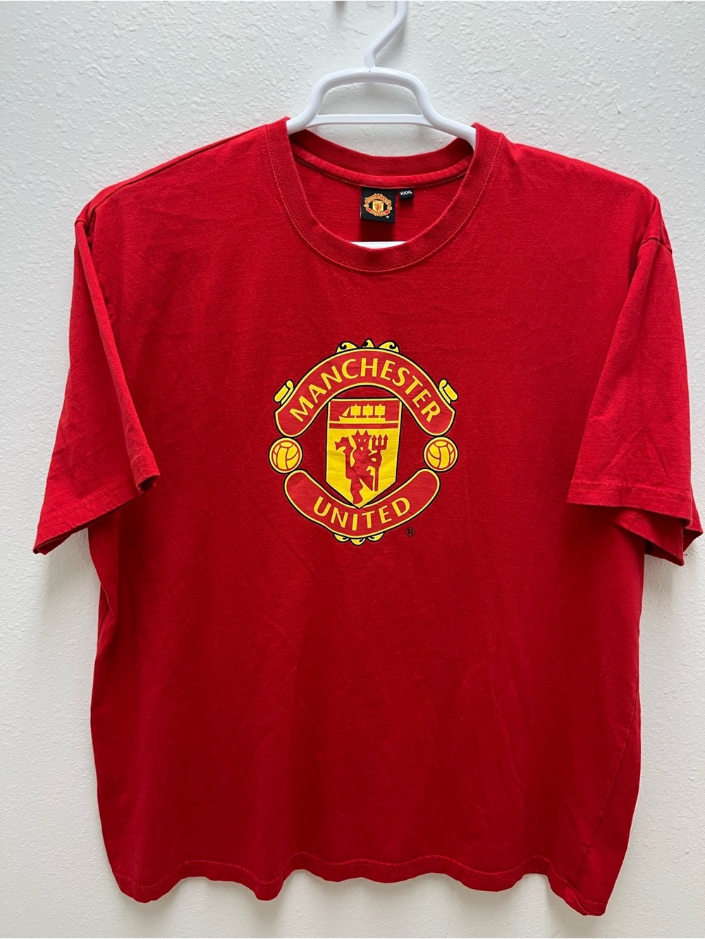 Manchester United Soccer Red/Yellow Short Sleeve Shirt Size XXXL